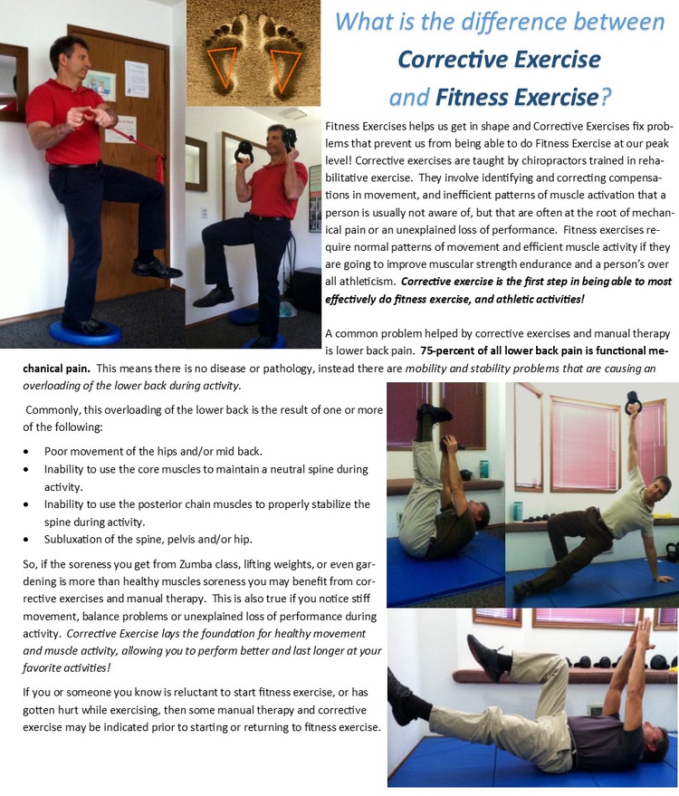 Olympia Chiropractor | Olympia chiropractic What is the Difference Between Corrective Exercise and Fitness Exercise? |  WA |